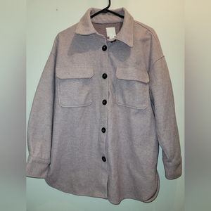 Women's MED gorgeous lavender heavyweight button-down by H&M